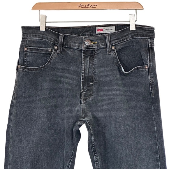 Wrangler Mens Athletic Fit Stretch Jeans in Black Charcoal Size 32 - Picture 5 of 9